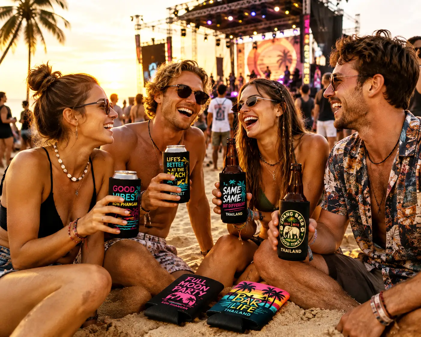 Custom Thailand koozies drink condoms